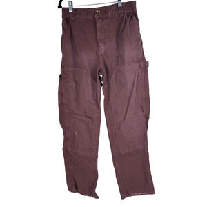 UO BDG Washed Double Knee Work Pant Medium burgundy